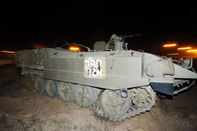 Des forces israéliennes pénétrant dans la ville Khan Younès