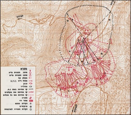 תוכנית האש של פלוגה 1 חי״ר בהגנה באזור ערמתה