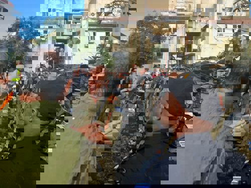 מפקד פיקוד העורף בזירת הנפילה בקריית ביאליק